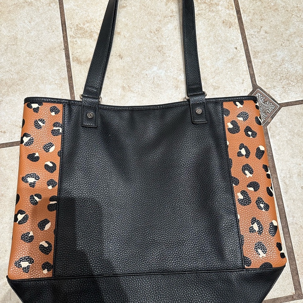 Black Leopard Print Purse